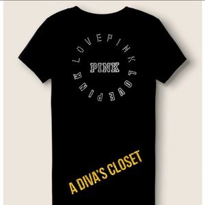 Victoria’s Secret Pink Black Bling Tee